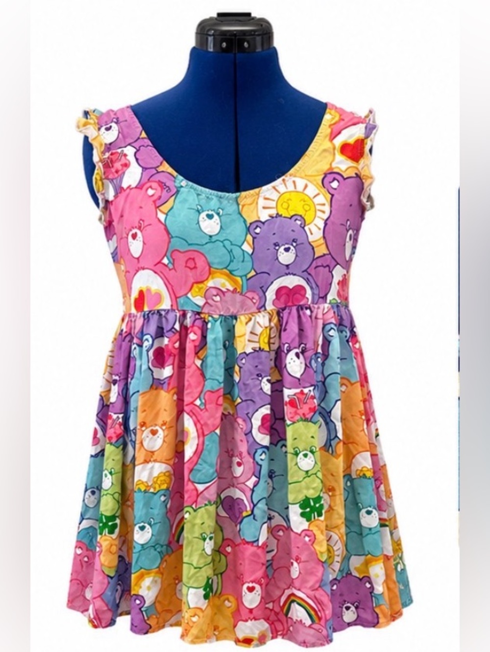 Care Bears x Dolls Kill Dress Size Small Pastel Rainbow Babydoll